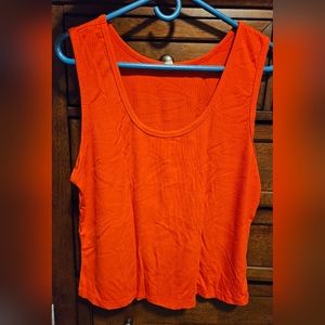 Fashion Brand Company Orange 1X Tank Top